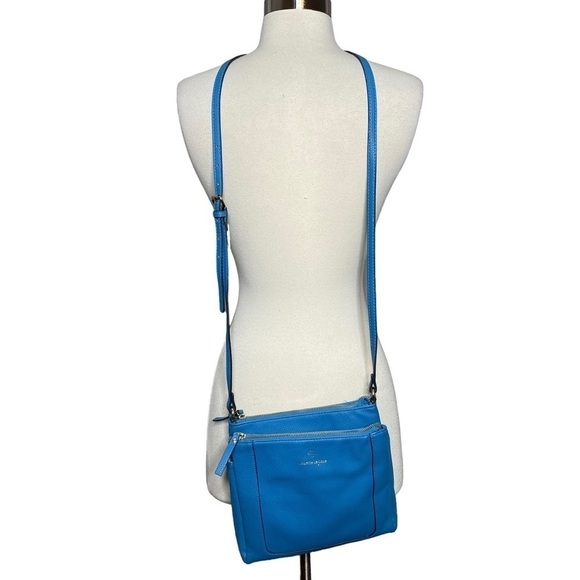 Nanette Lepore Massena Triple Compartment Blue Crossbody - Picture 1 of 7